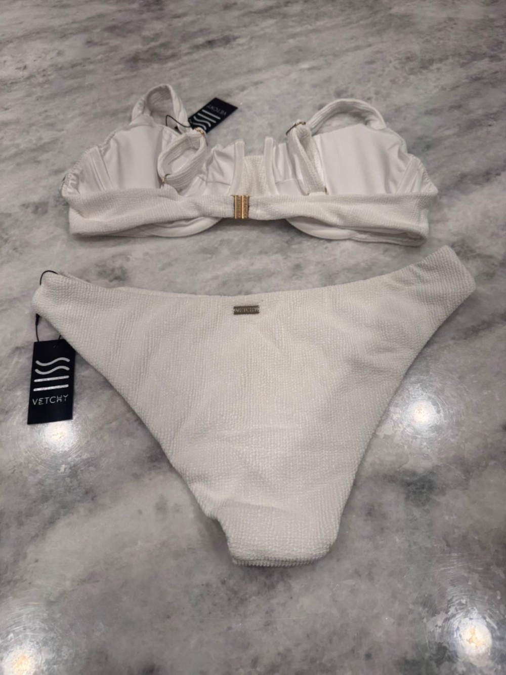 VETCHY White Bikini Set XL Bottoms and XXL Top - Picture 6 of 6